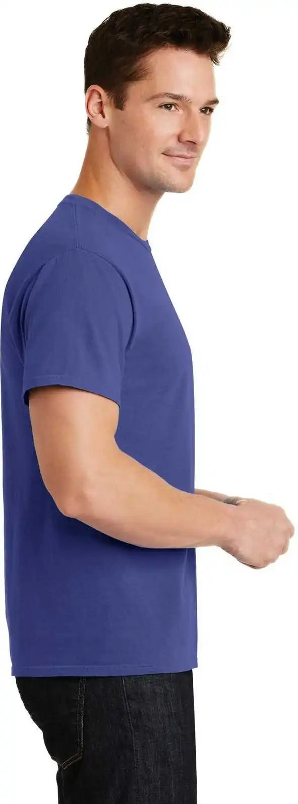 Port &amp; Company Pc099 Beach Wash Garment-dyed Tee - Blue Iris