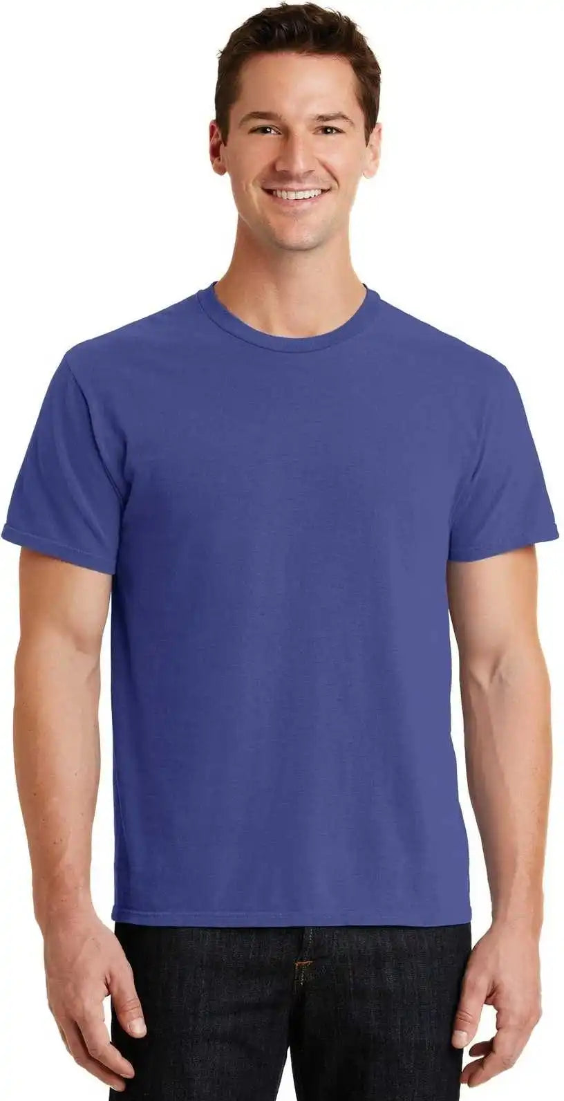 Port & Company Pc099 Beach Wash Garment-dyed Tee - Blue Iris