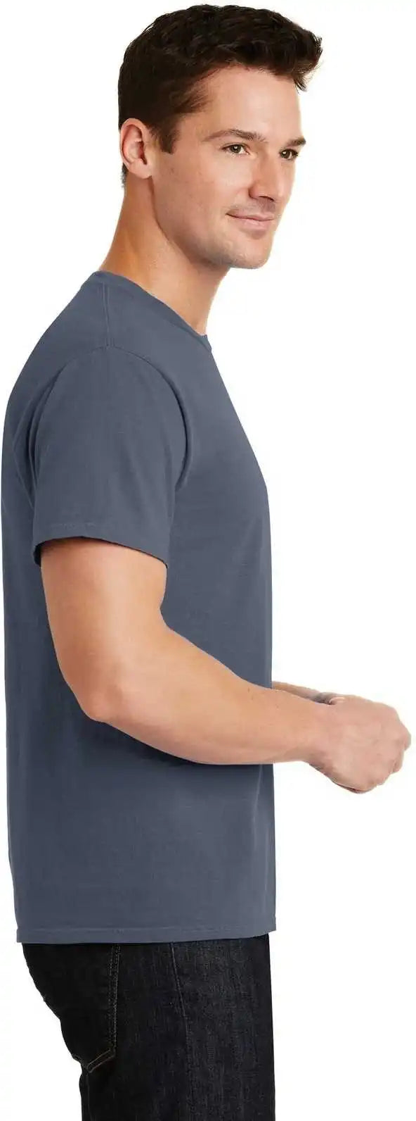 Port &amp; Company Pc099 Beach Wash Garment Dyed Tee Denim Blue