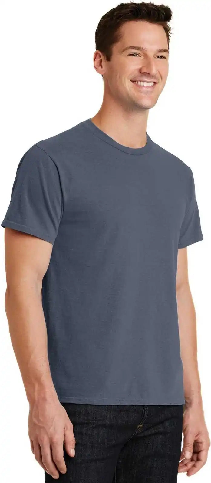 Port &amp; Company Pc099 Beach Wash Garment Dyed Tee Denim Blue