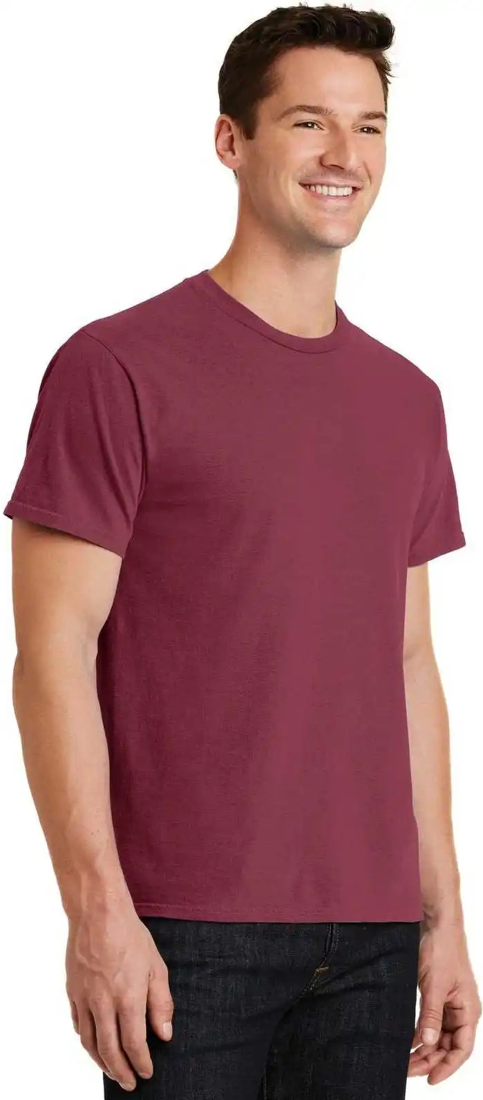 Port &amp; Company Pc099 Beach Wash Garment Dyed Tee Merlot