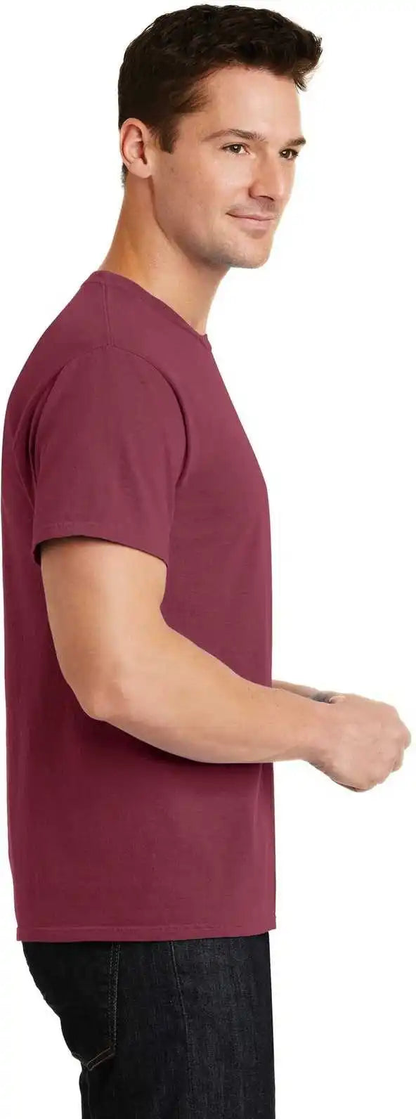 Port &amp; Company Pc099 Beach Wash Garment Dyed Tee Merlot