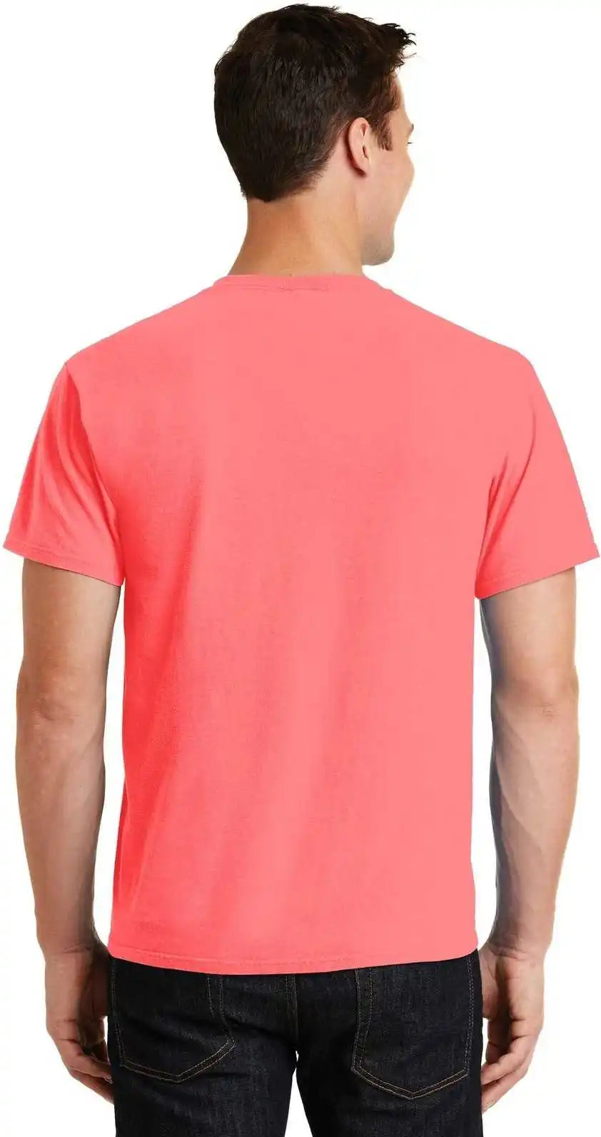 Port & Company Pc099 Beach Wash Garment Dyed Tee Neon Coral