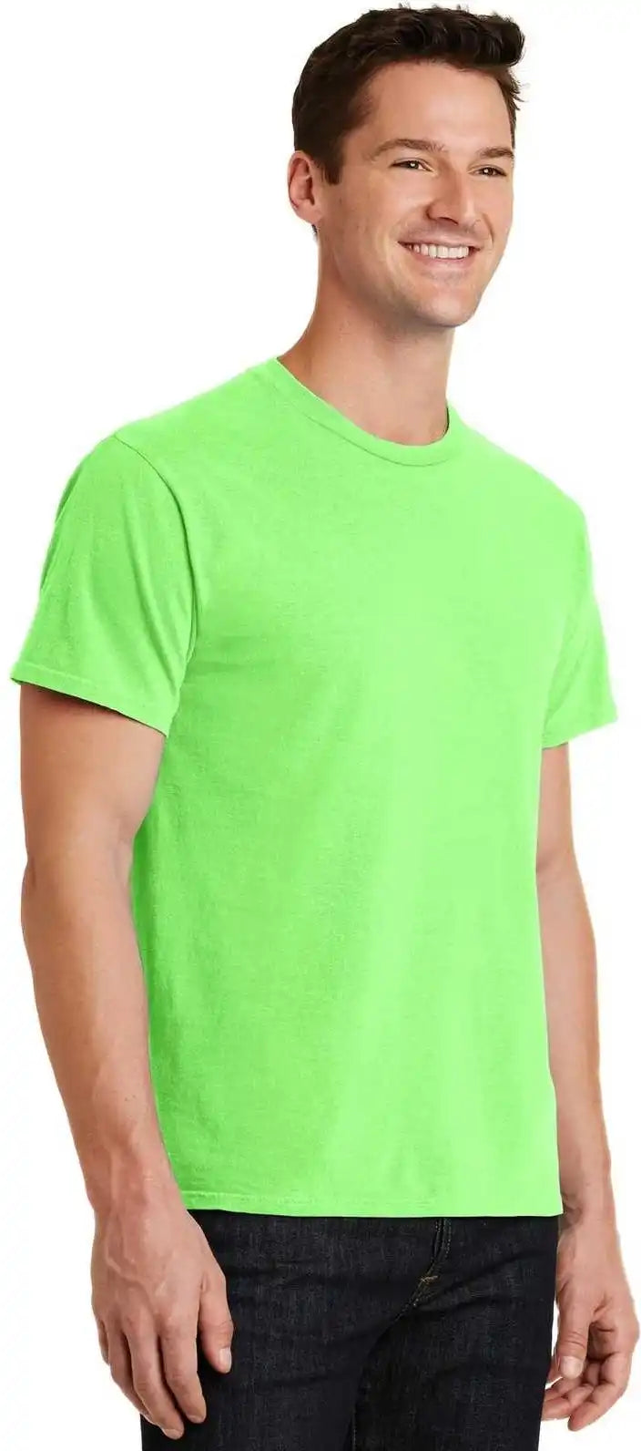 Port &amp; Company Pc099 Beach Wash Garment Dyed Tee Neon Green