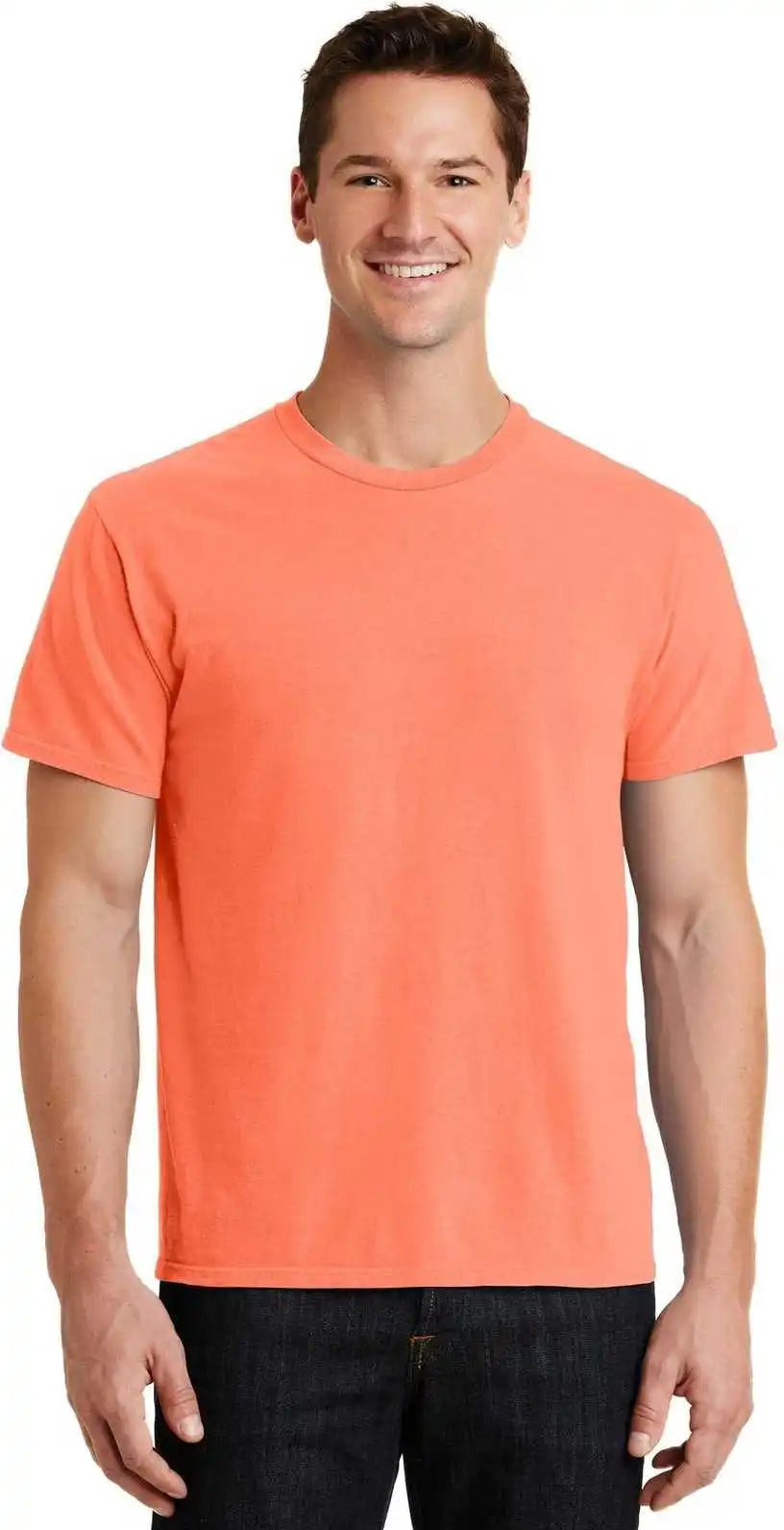 Port & Company Pc099 Beach Wash Garment-dyed Tee - Neon Orange