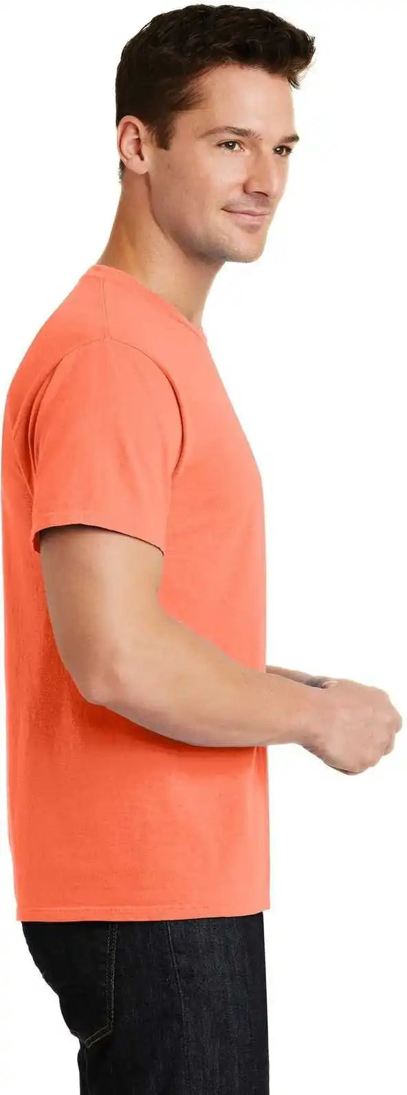 Port &amp; Company Pc099 Beach Wash Garment-dyed Tee - Neon Orange