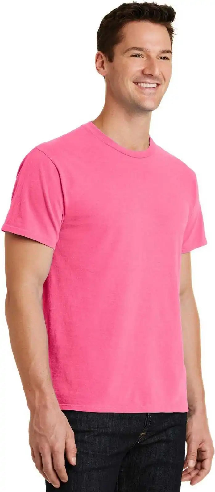 Port &amp; Company Pc099 Beach Wash Garment Dyed Tee Neon Pink