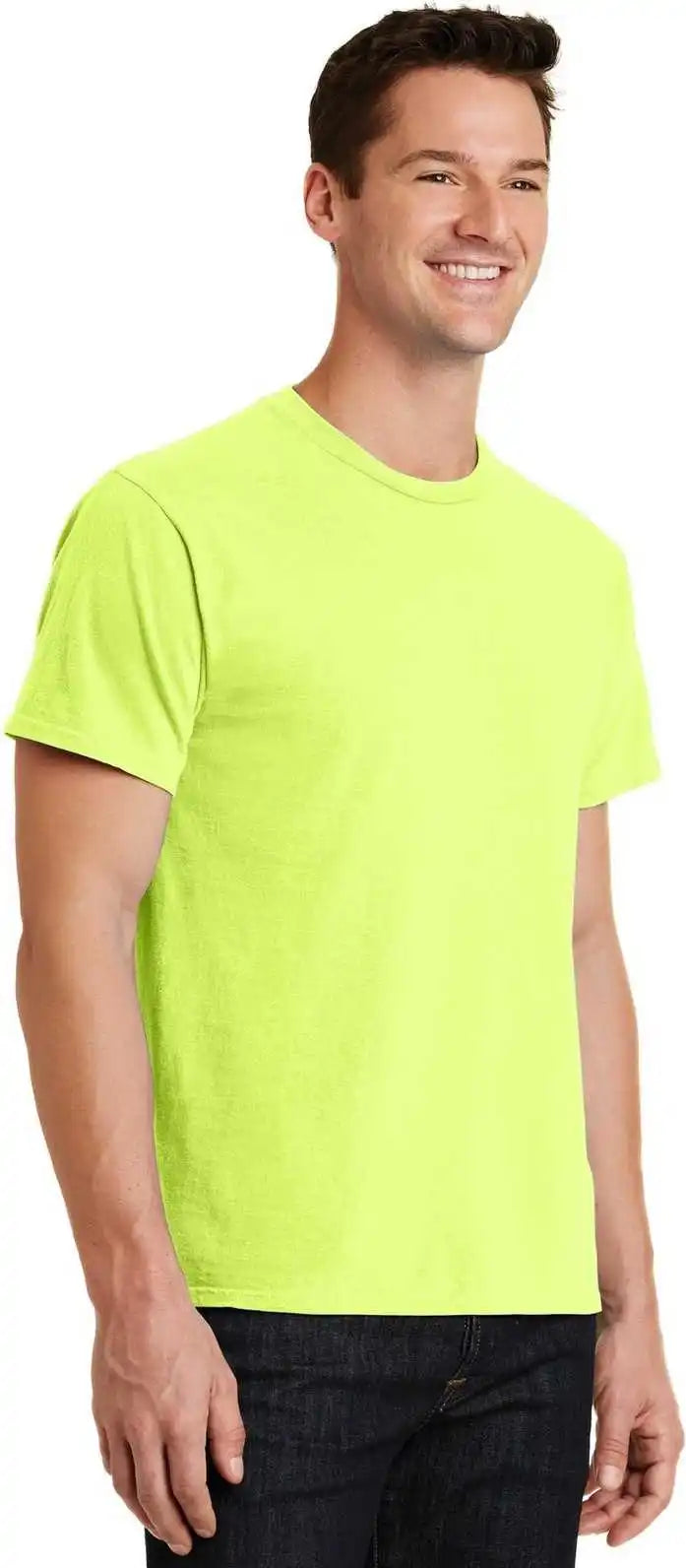 Port &amp; Company Pc099 Beach Wash Garment Dyed Tee Neon Yellow