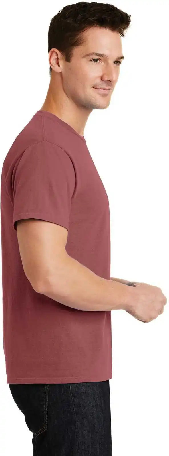 Port &amp; Company Pc099 Beach Wash Garment Dyed Tee Red Rock