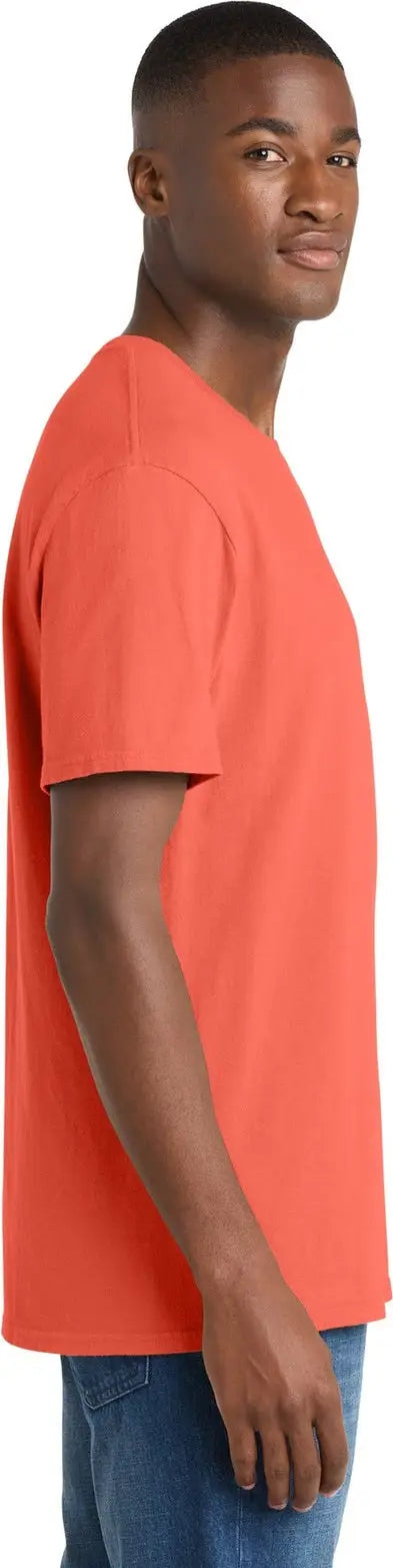 Port & Company Pc099 co Beach Wash Garment-dyed Tee - Neon Coral