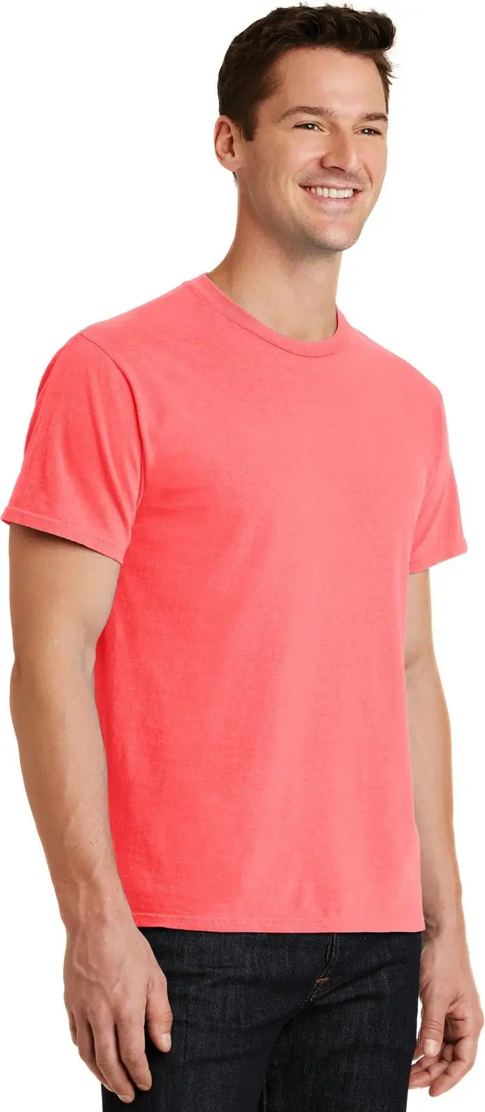 Port & Company Pc099 co Beach Wash Garment-dyed Tee - Neon Coral