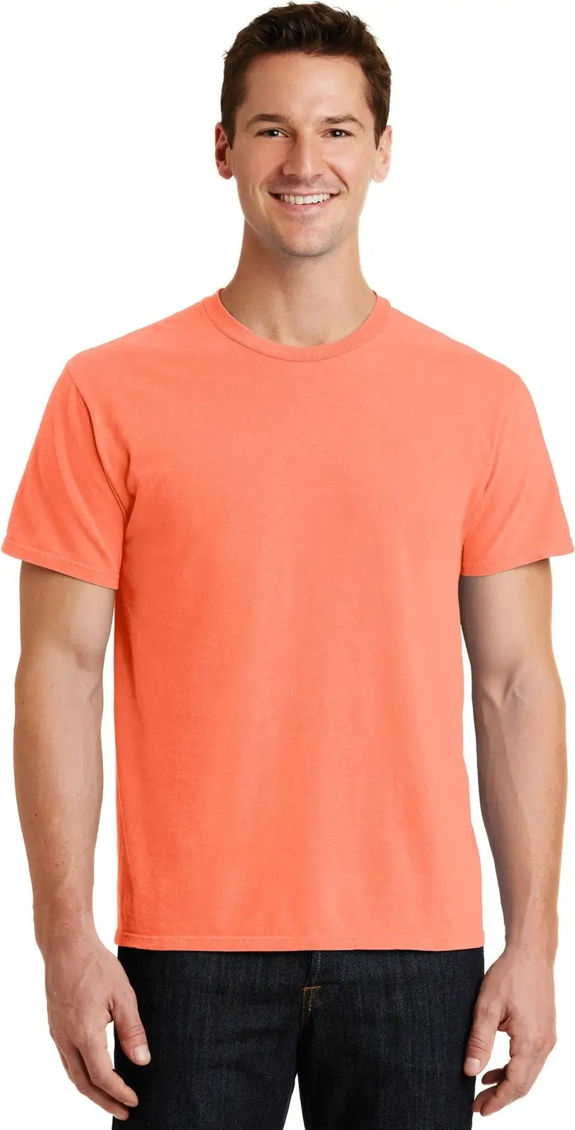 Port & Company Pc099 co Beach Wash Garment-dyed Tee - Neon Orange - Adult s