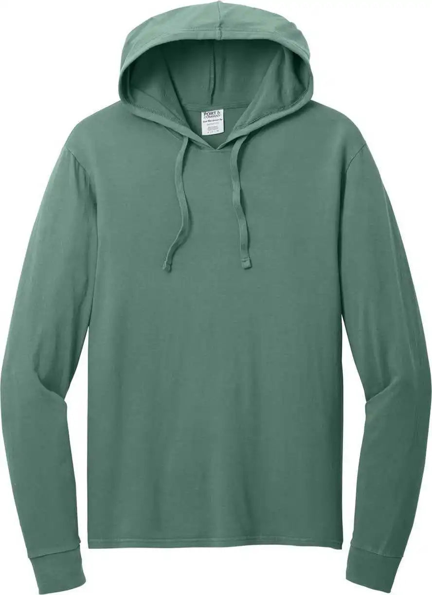 Port & Company Pc099h Beach Wash Garment Dyed Pullover Hooded Tee Nordicgrn