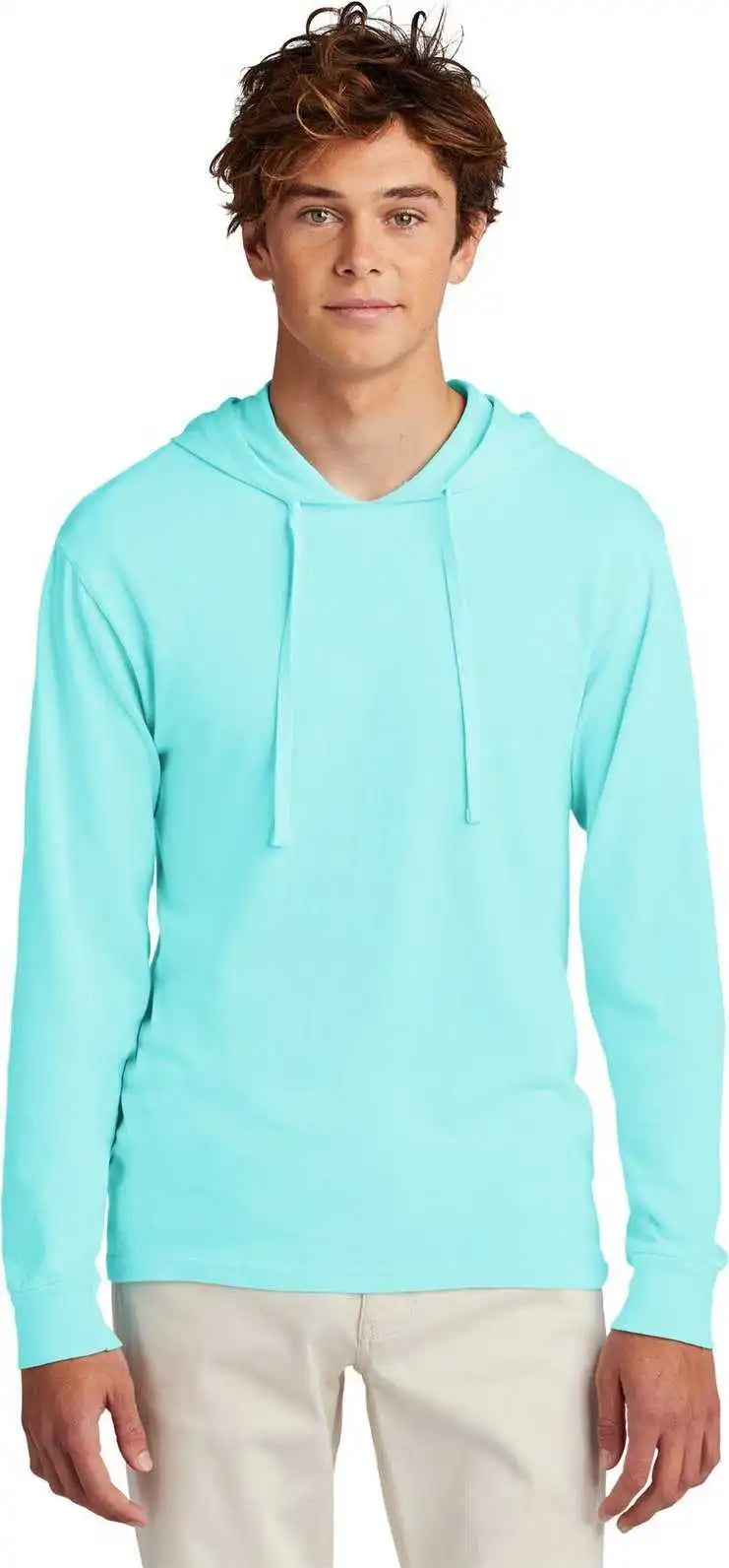 Port & Company Pc099h Beach Wash Garment-dyed Pullover Hooded Tee - Glacier