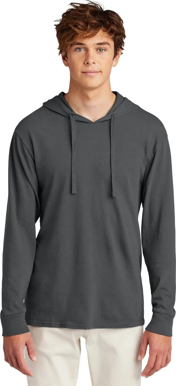 Port & Company Pc099h co Beach Wash Garment-dyed Pullover Hooded Tee - Coal - Adult s