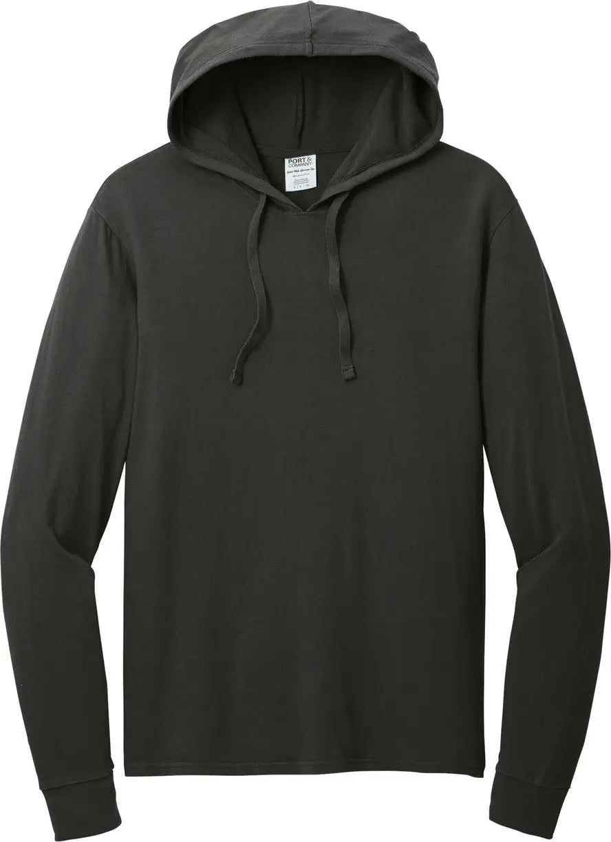 Port & Company Pc099h co Beach Wash Garment-dyed Pullover Hooded Tee - Black