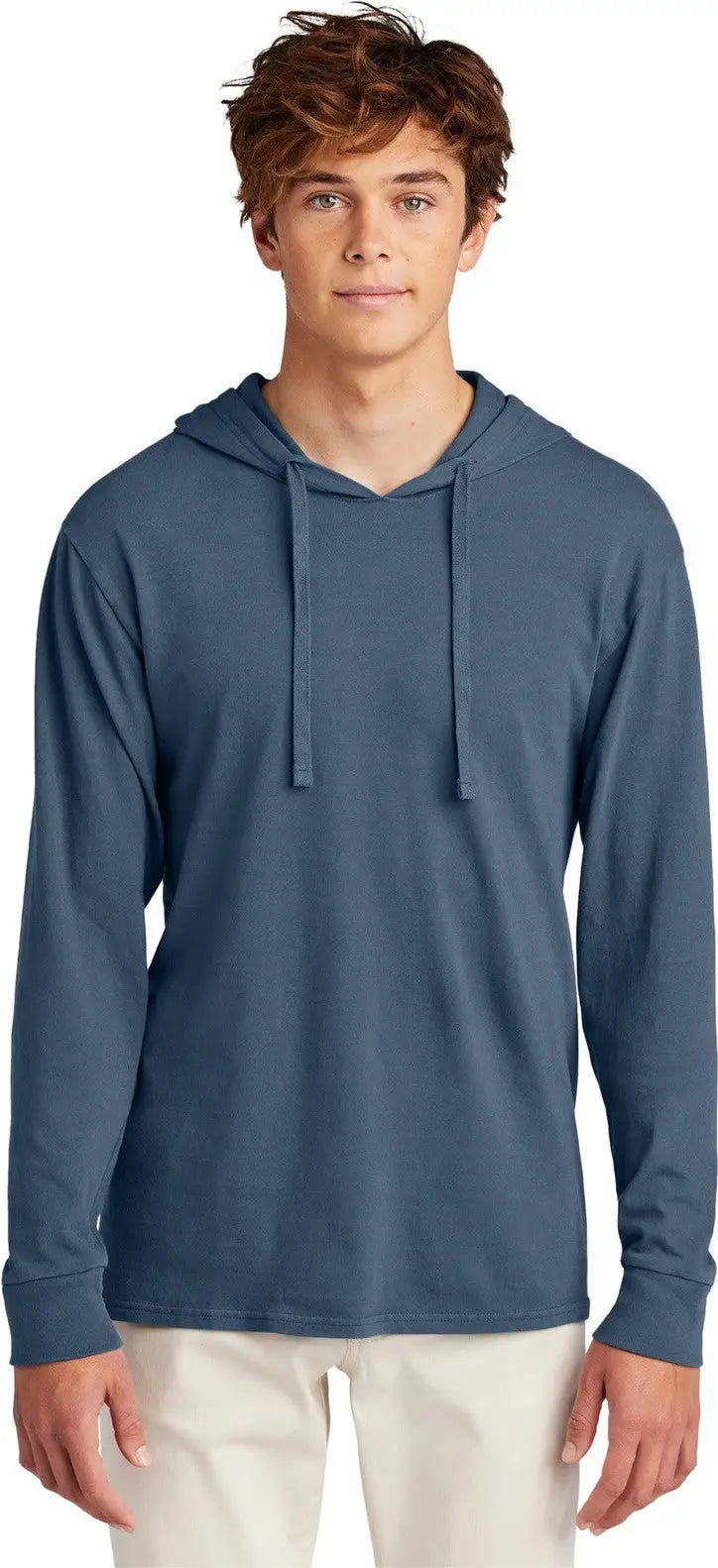 Port & Company Pc099h co Beach Wash Garment-dyed Pullover Hooded Tee - Denim Blue - Adult s