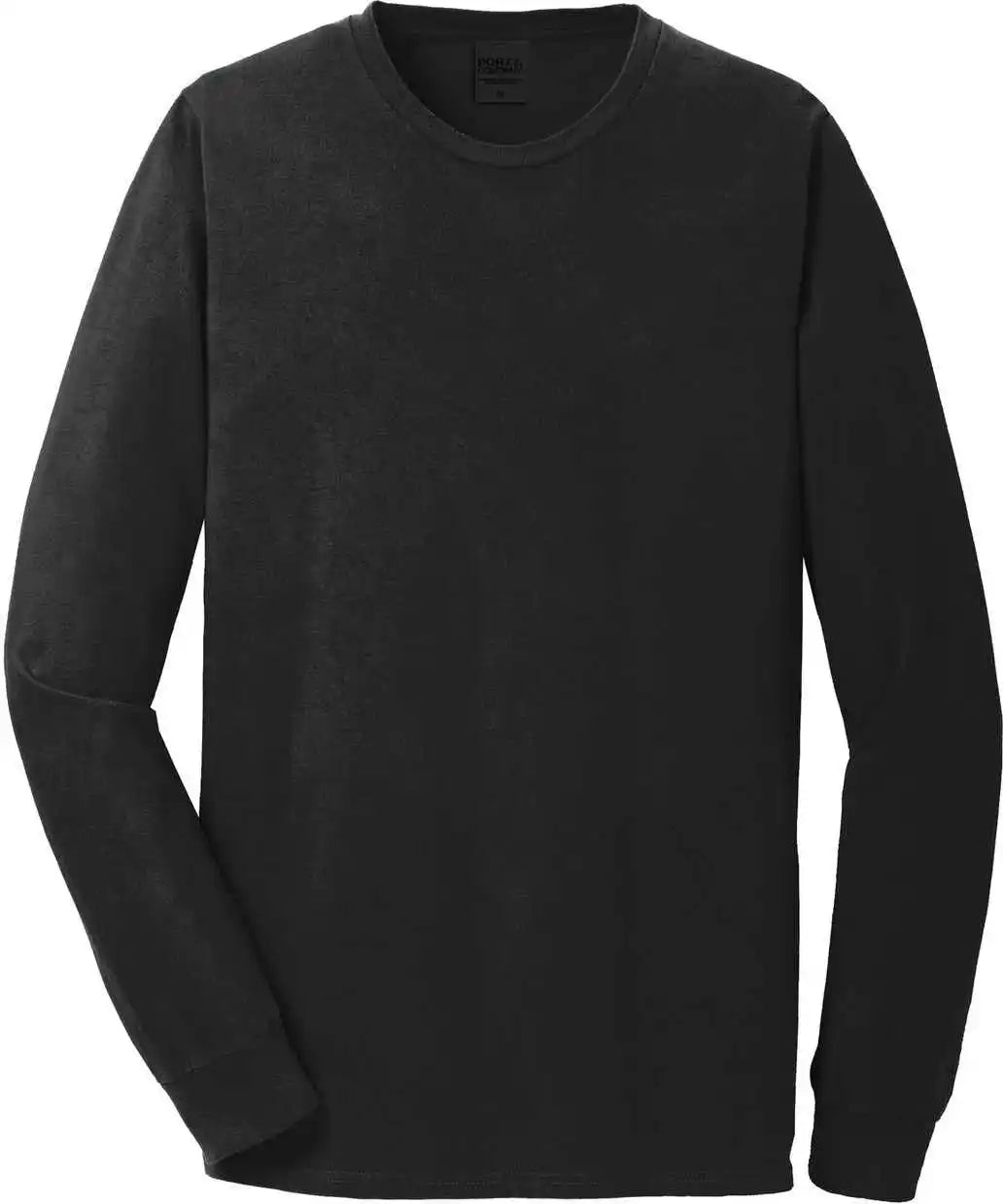 Port &amp; Company Pc099ls Beach Wash Garment Dyed Long Sleeve Tee Black