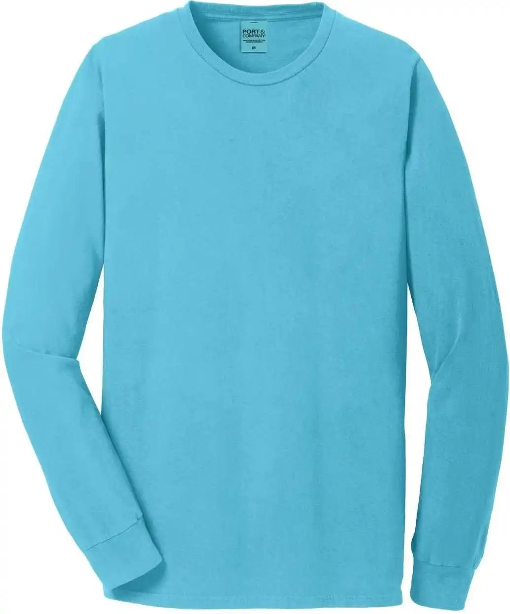 Port &amp; Company Pc099ls Beach Wash Garment Dyed Long Sleeve Tee Tidal Wave
