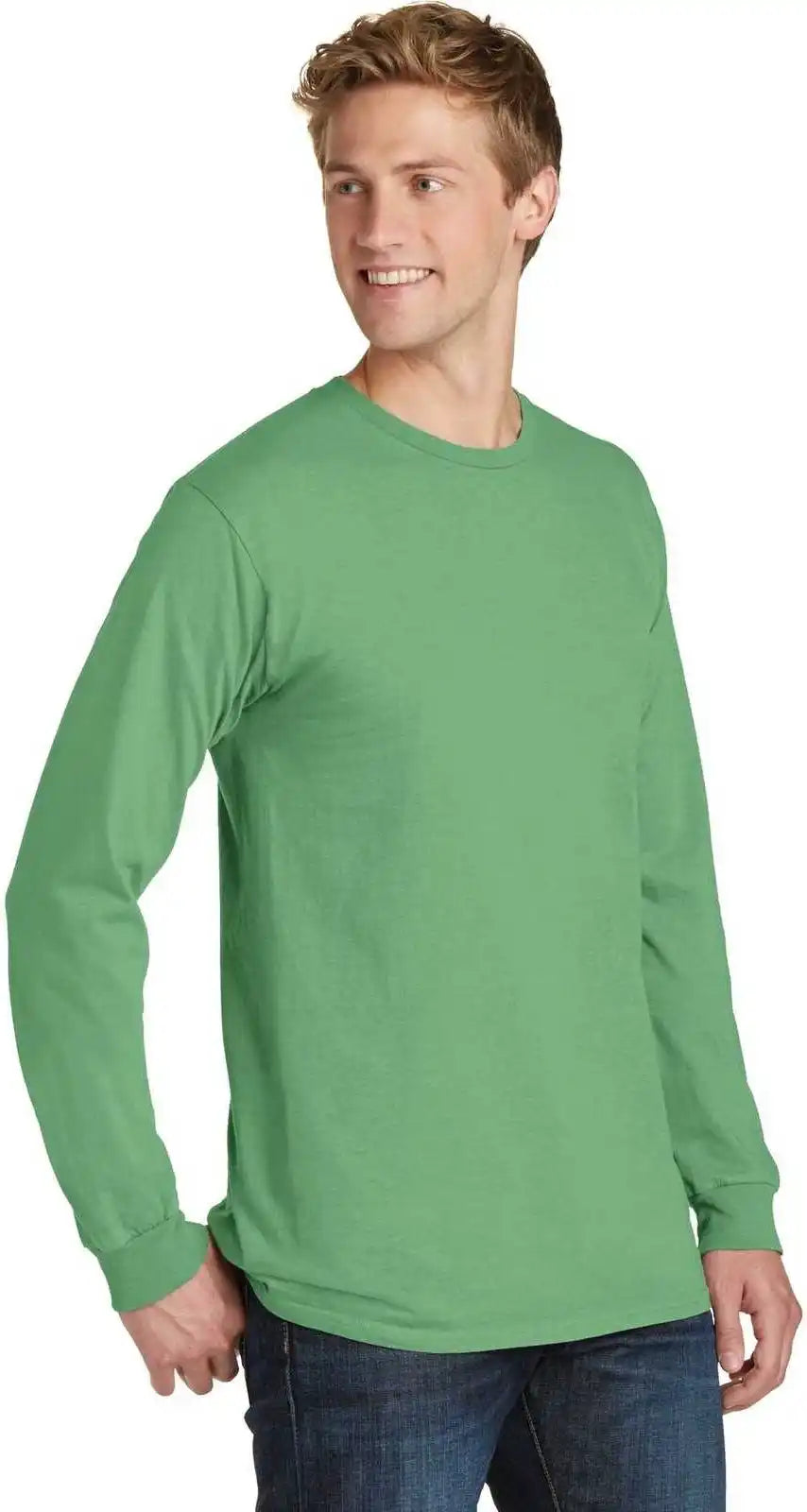 Port &amp; Company Pc099ls Beach Wash Garment-dyed Long Sleeve Tee - Safari