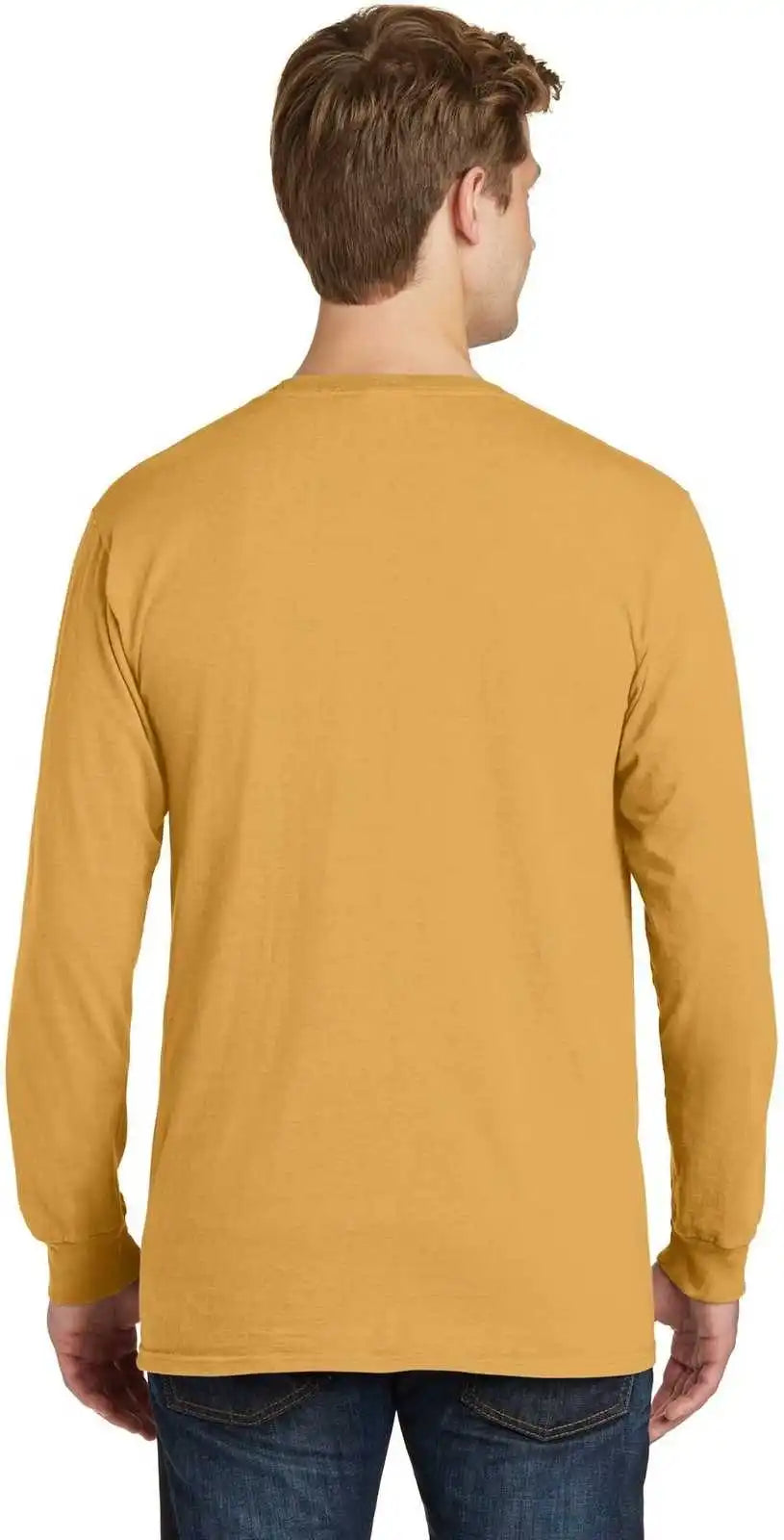 Port & Company Pc099ls Beach Wash Garment Dyed Long Sleeve Tee Dijon