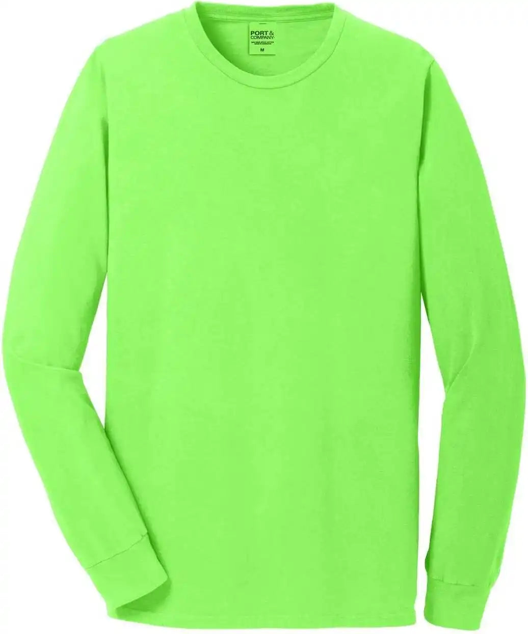 Port &amp; Company Pc099ls Beach Wash Garment-dyed Long Sleeve Tee - Neon Green