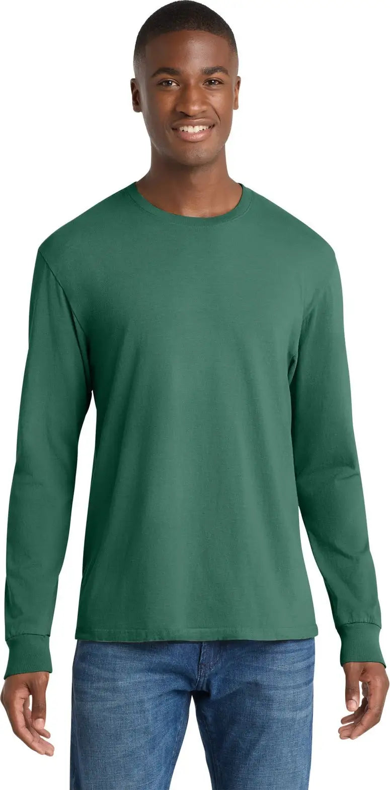 Port & Company Pc099ls co Beach Wash Garment-dyed Long Sleeve Tee - Nordic Green - Adult s