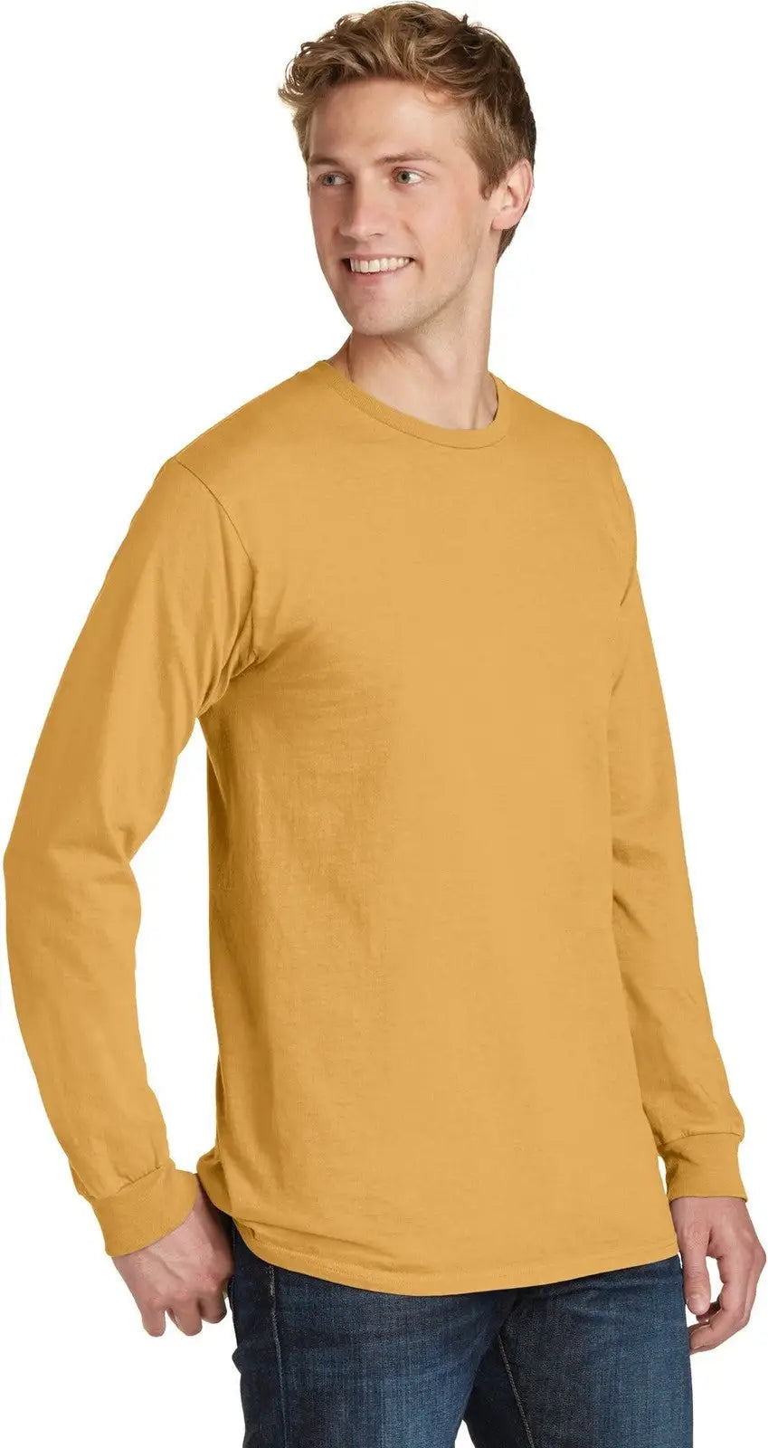 Port & Company Pc099ls co Beach Wash Garment-dyed Long Sleeve Tee - Dijon
