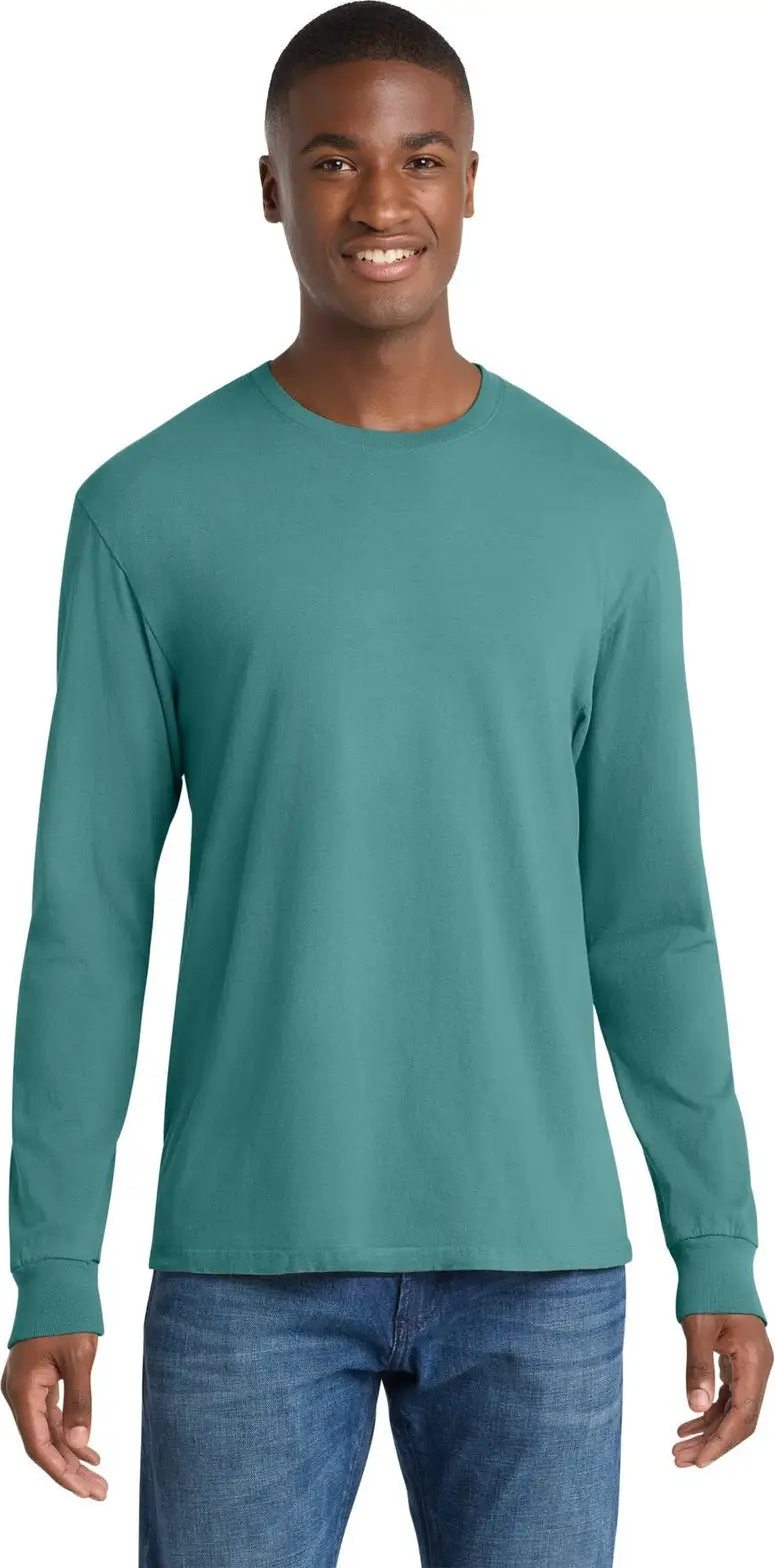 Port & Company Pc099ls co Beach Wash Garment-dyed Long Sleeve Tee - Peacock
