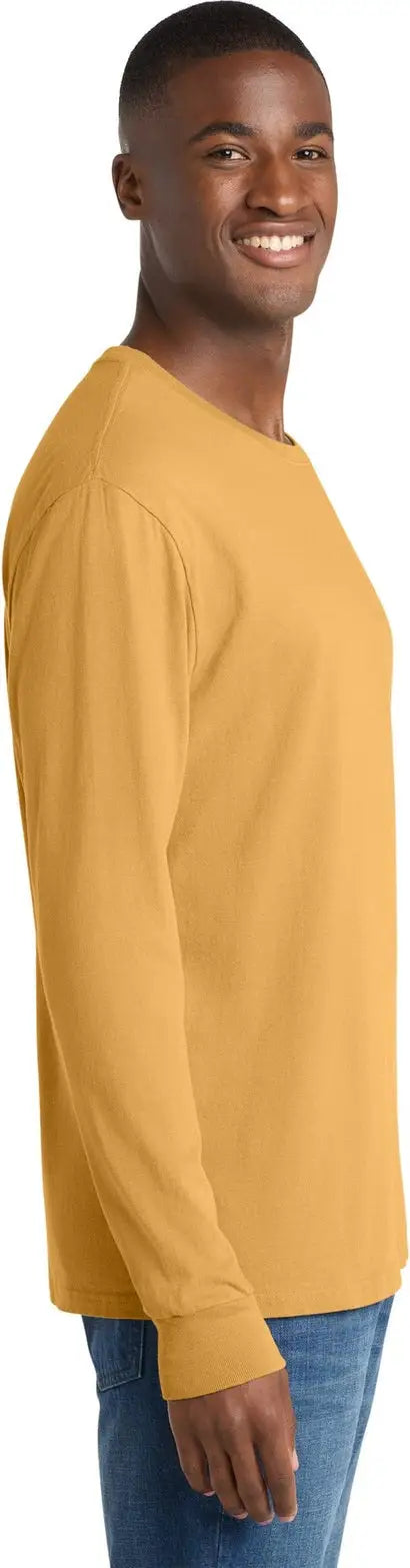 Port & Company Pc099ls co Beach Wash Garment-dyed Long Sleeve Tee - Dijon