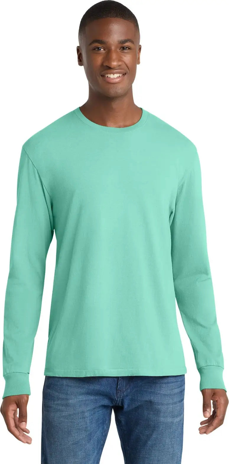 Port & Company Pc099ls co Beach Wash Garment-dyed Long Sleeve Tee - Cool Mint - Adult s