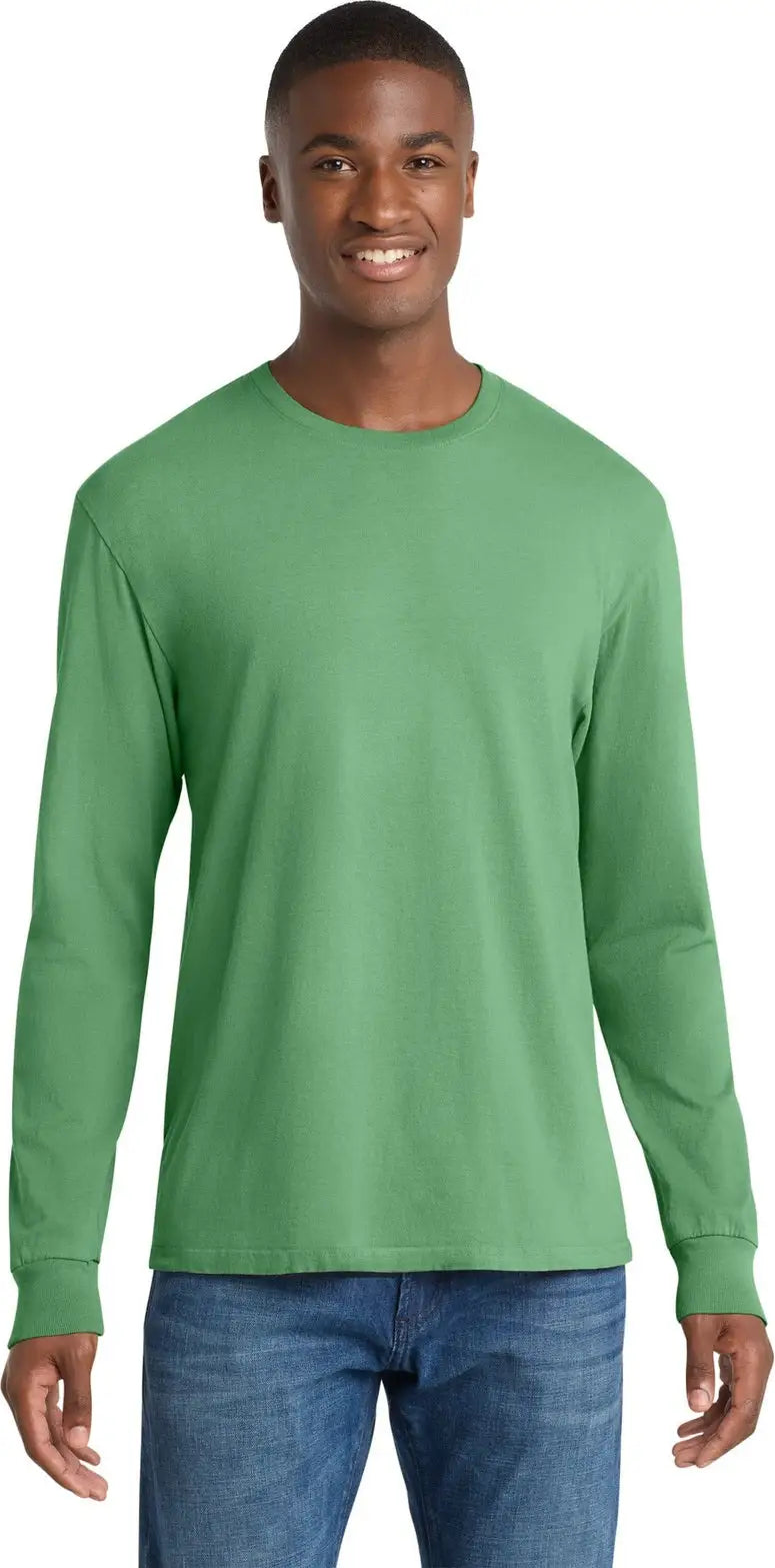 Port & Company Pc099ls co Beach Wash Garment-dyed Long Sleeve Tee - Safari