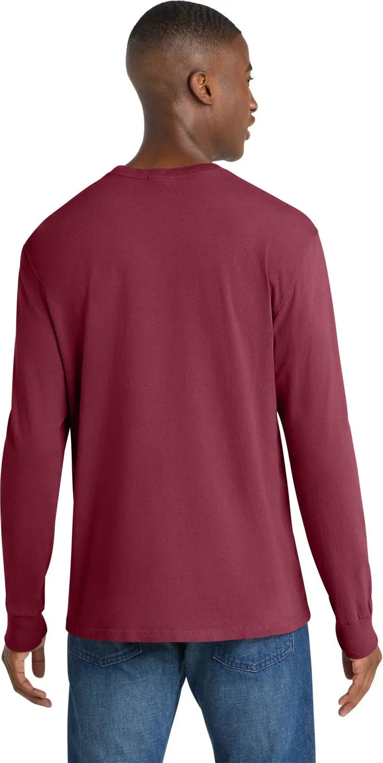 Port & Company Pc099ls co Beach Wash Garment-dyed Long Sleeve Tee - Merlot