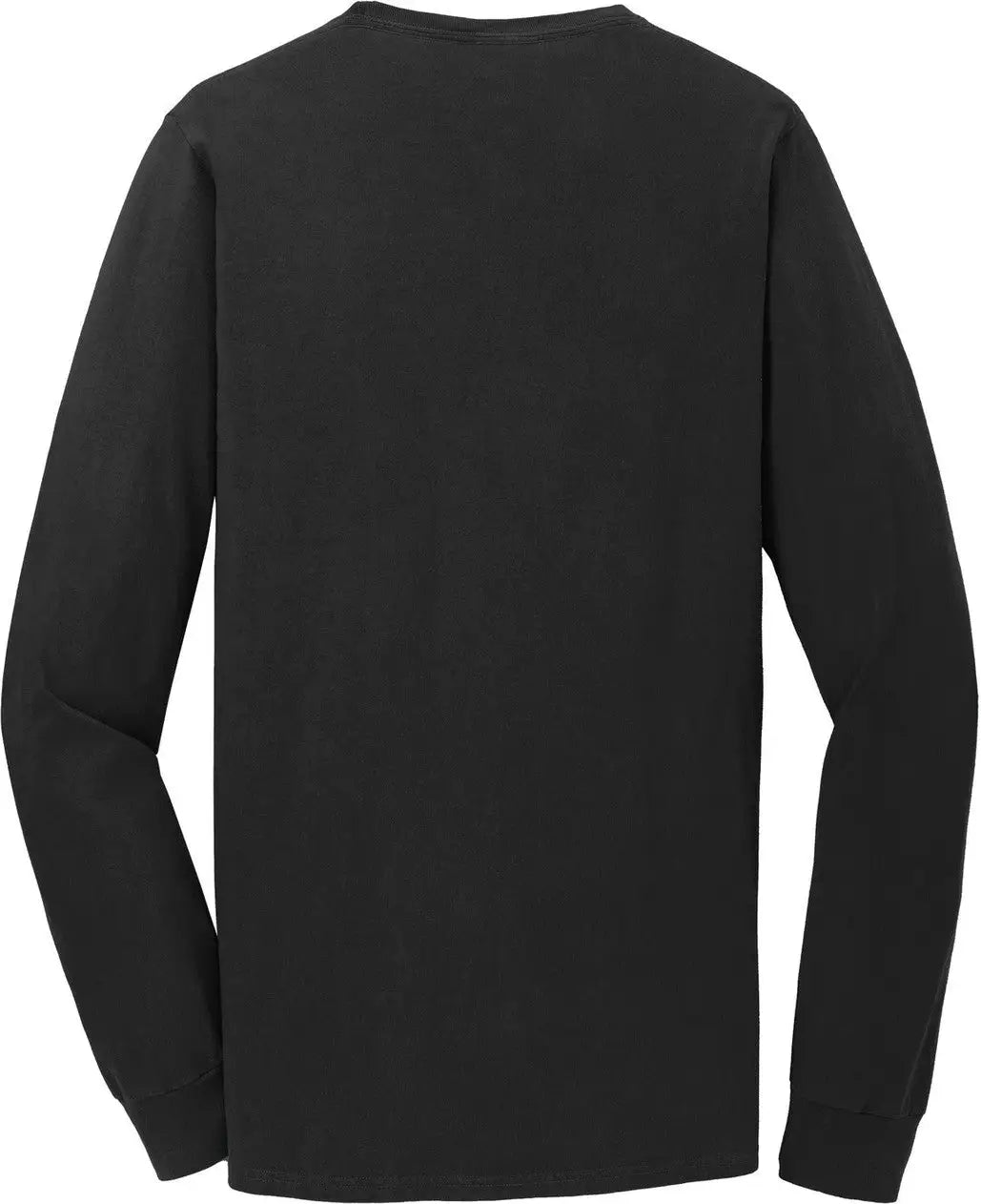 Port & Company Pc099ls co Beach Wash Garment-dyed Long Sleeve Tee - Black - Adult s