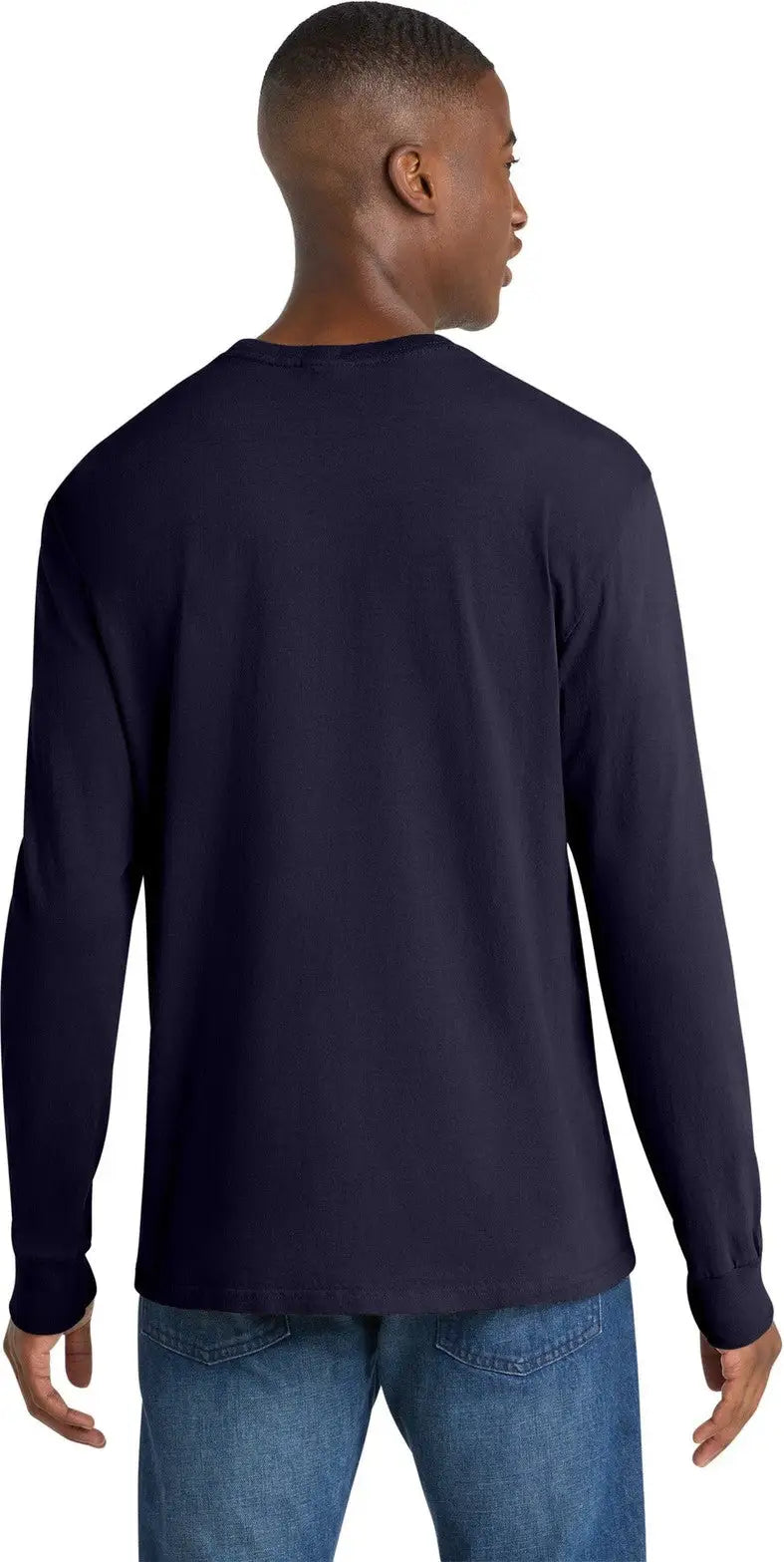Port & Company Pc099ls co Beach Wash Garment-dyed Long Sleeve Tee - True Navy