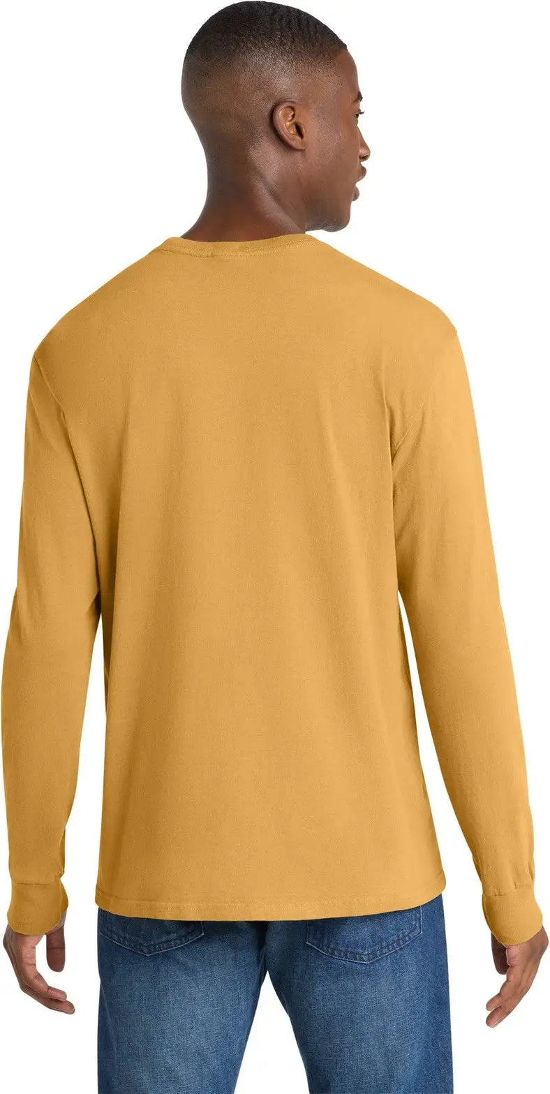 Port & Company Pc099ls co Beach Wash Garment-dyed Long Sleeve Tee - Dijon