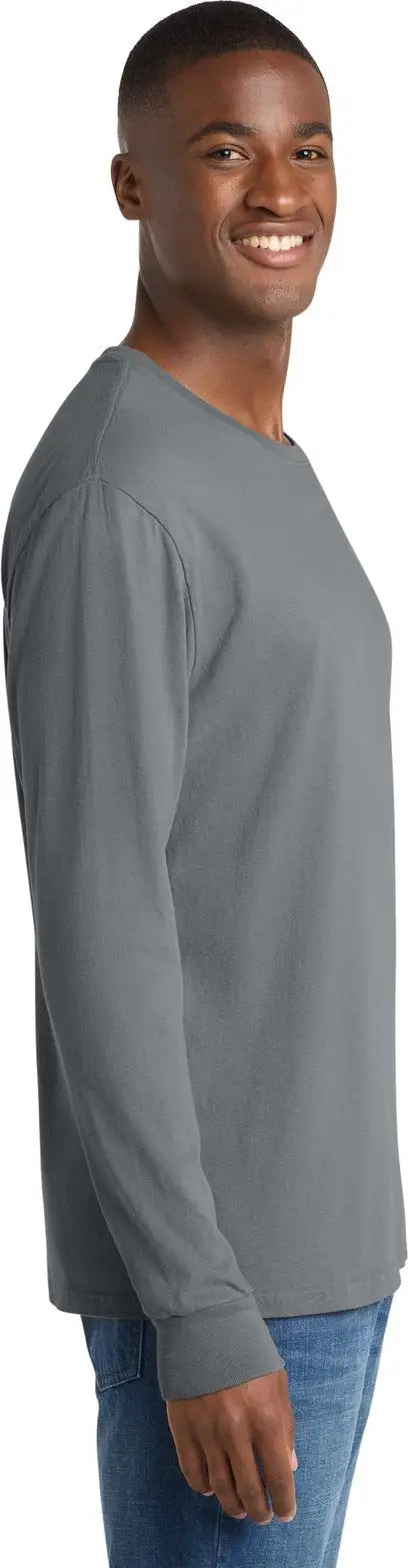 Port & Company Pc099ls co Beach Wash Garment-dyed Long Sleeve Tee - Pewter
