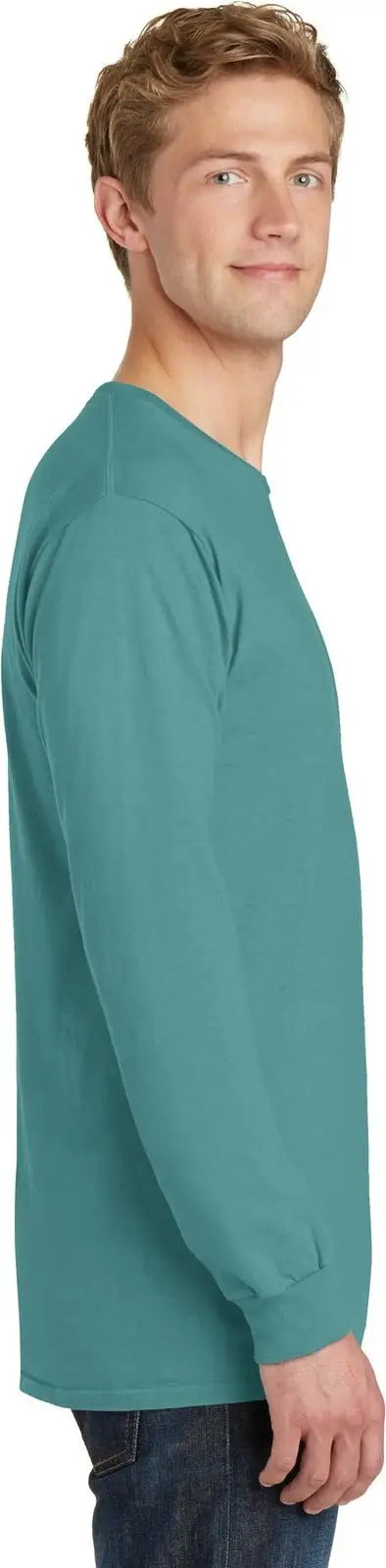 Port & Company Pc099ls co Beach Wash Garment-dyed Long Sleeve Tee - Peacock