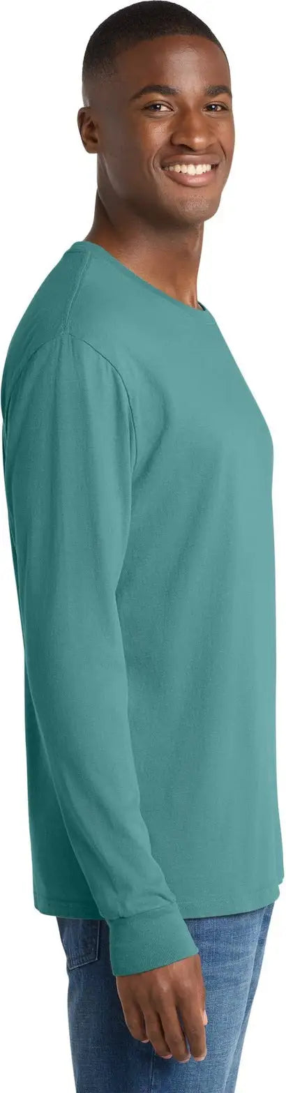 Port & Company Pc099ls co Beach Wash Garment-dyed Long Sleeve Tee - Peacock