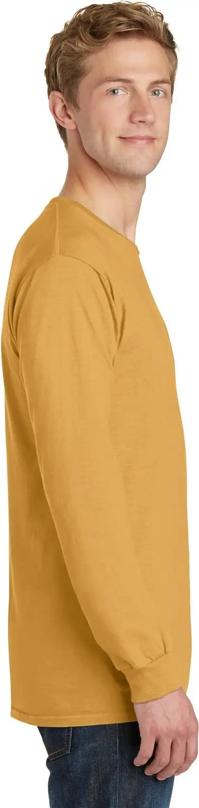 Port & Company Pc099ls co Beach Wash Garment-dyed Long Sleeve Tee - Dijon