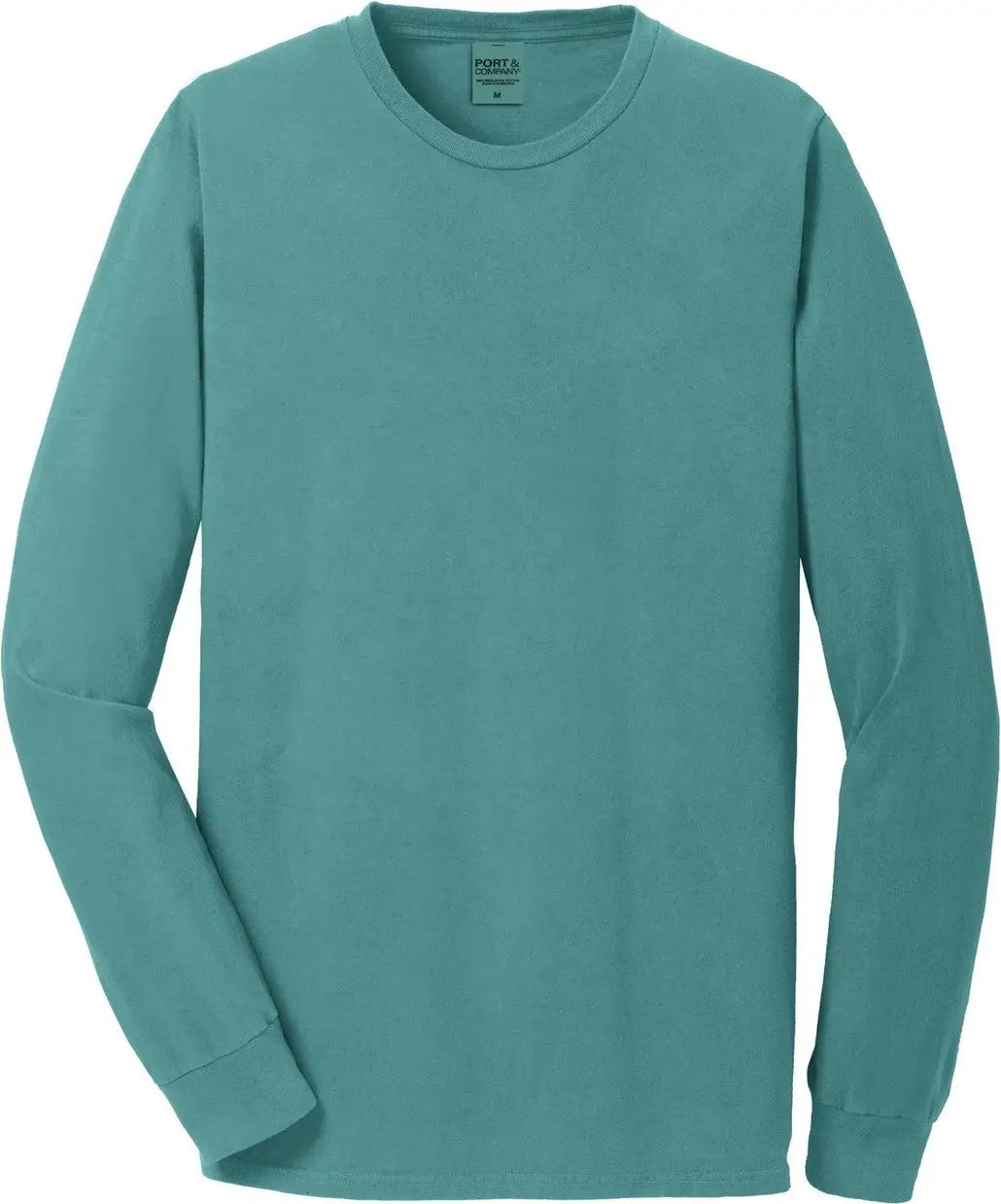 Port & Company Pc099ls co Beach Wash Garment-dyed Long Sleeve Tee - Peacock