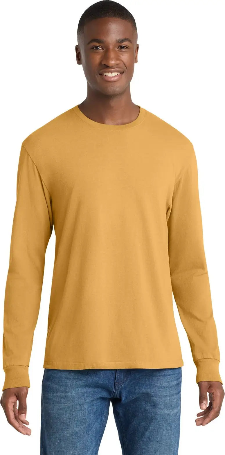 Port & Company Pc099ls co Beach Wash Garment-dyed Long Sleeve Tee - Dijon