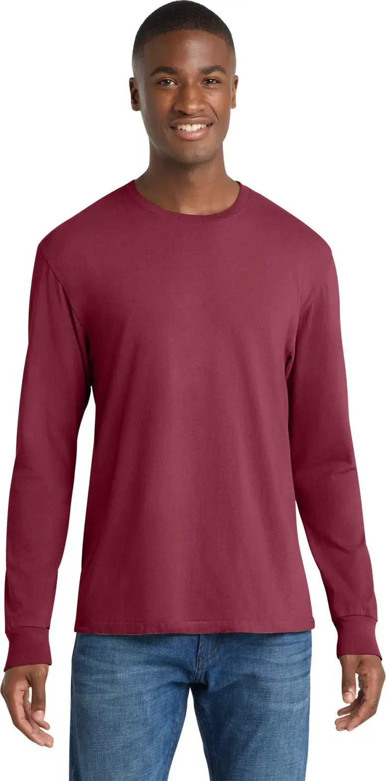 Port & Company Pc099ls co Beach Wash Garment-dyed Long Sleeve Tee - Merlot