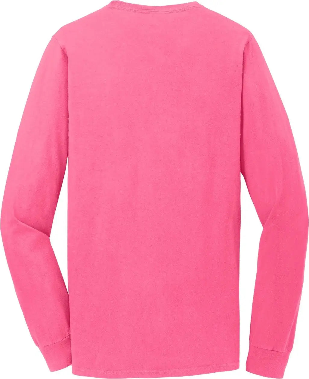 Port & Company Pc099ls co Beach Wash Garment-dyed Long Sleeve Tee - Neon Pink - Adult s