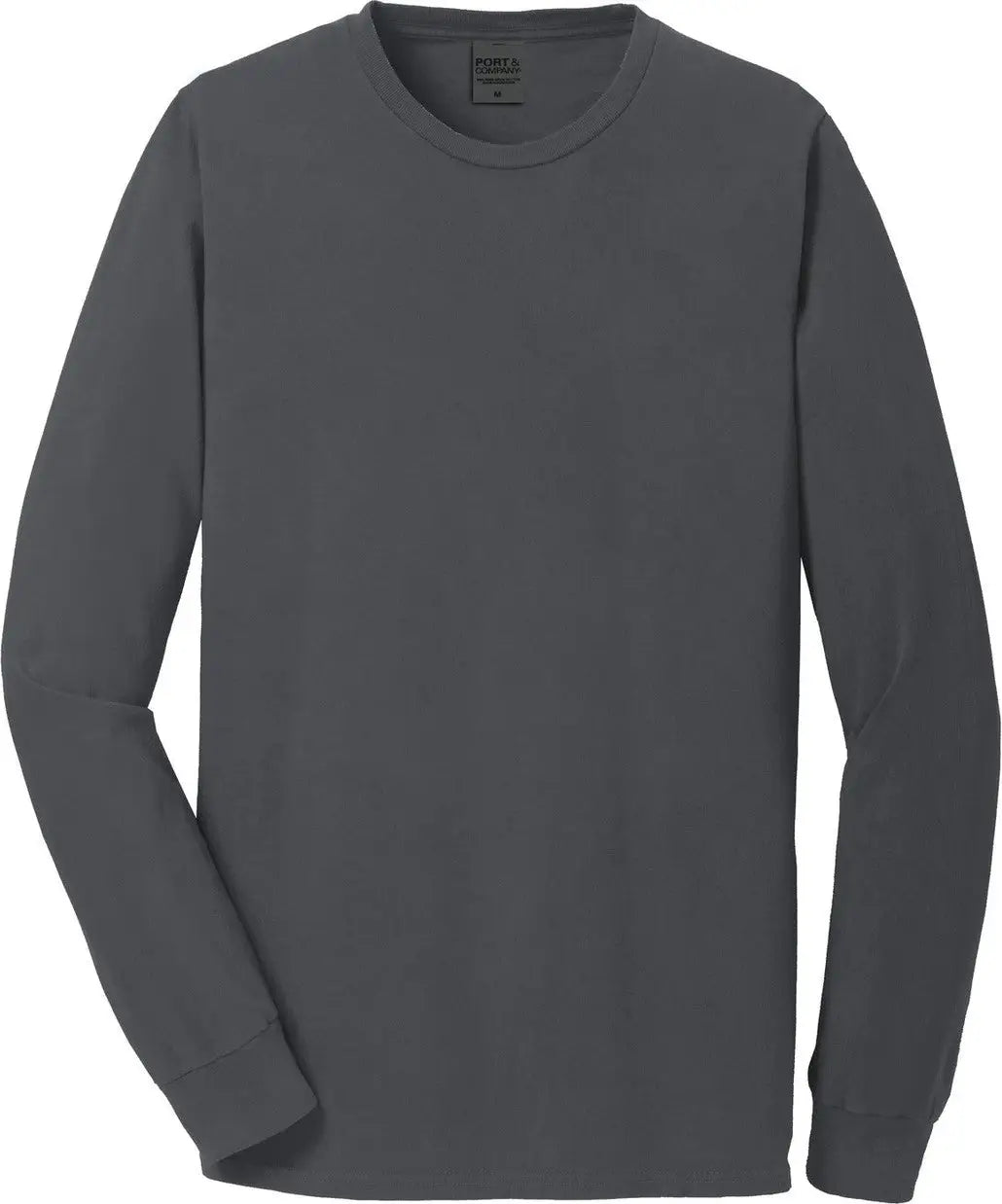 Port & Company Pc099ls co Beach Wash Garment-dyed Long Sleeve Tee - Coal