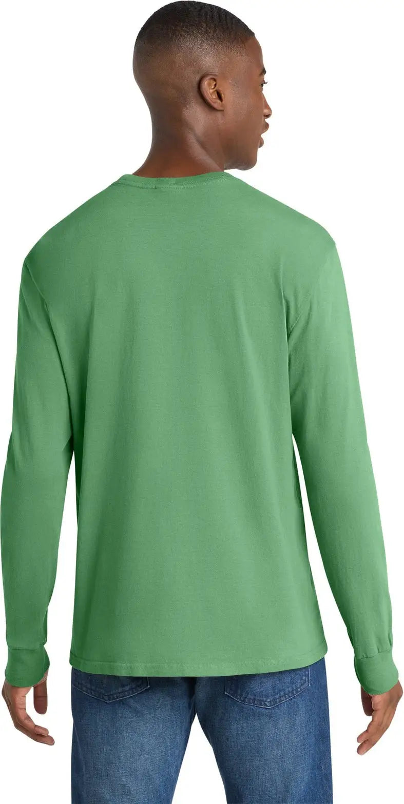 Port & Company Pc099ls co Beach Wash Garment-dyed Long Sleeve Tee - Safari