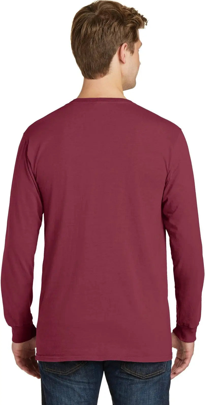 Port & Company Pc099ls co Beach Wash Garment-dyed Long Sleeve Tee - Merlot