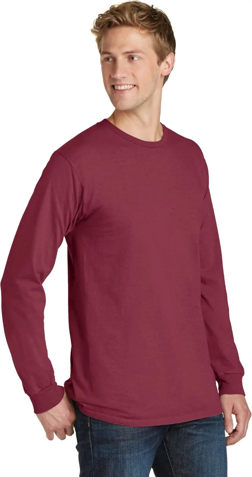 Port & Company Pc099ls co Beach Wash Garment-dyed Long Sleeve Tee - Merlot