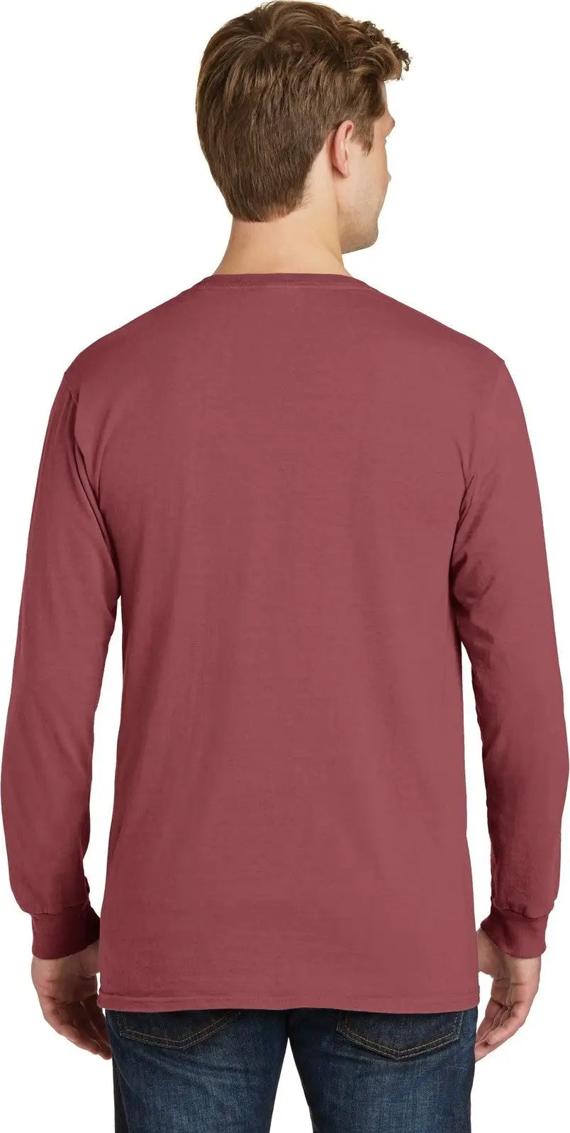 Port & Company Pc099ls co Beach Wash Garment-dyed Long Sleeve Tee - Red Rock