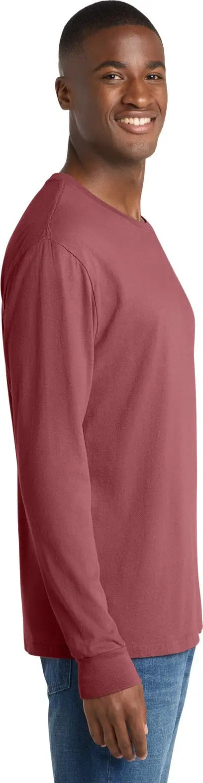 Port & Company Pc099ls co Beach Wash Garment-dyed Long Sleeve Tee - Red Rock